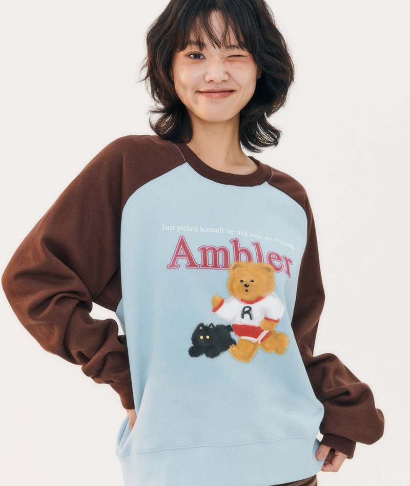 Running Bear Sweatshirt Blue