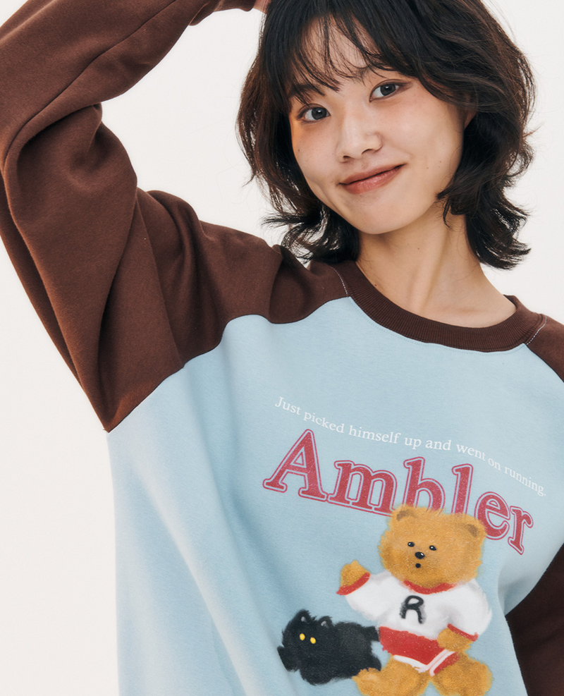 Running Bear Sweatshirt Blue