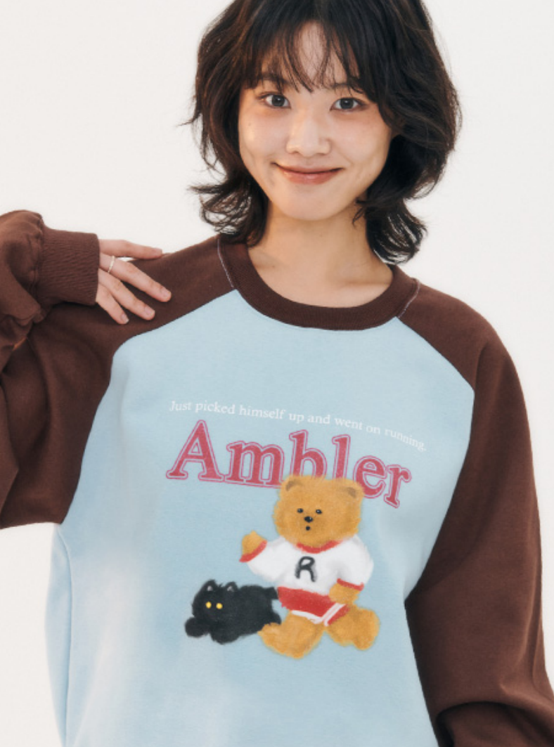 Running Bear Sweatshirt Blue