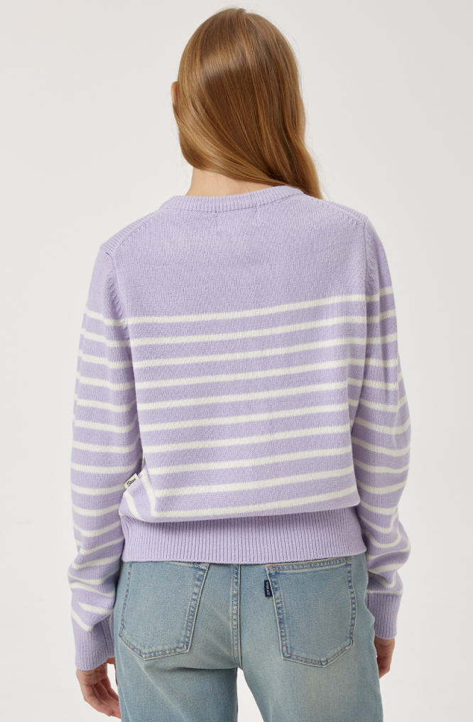 Steve R-neck Cardigan Purple