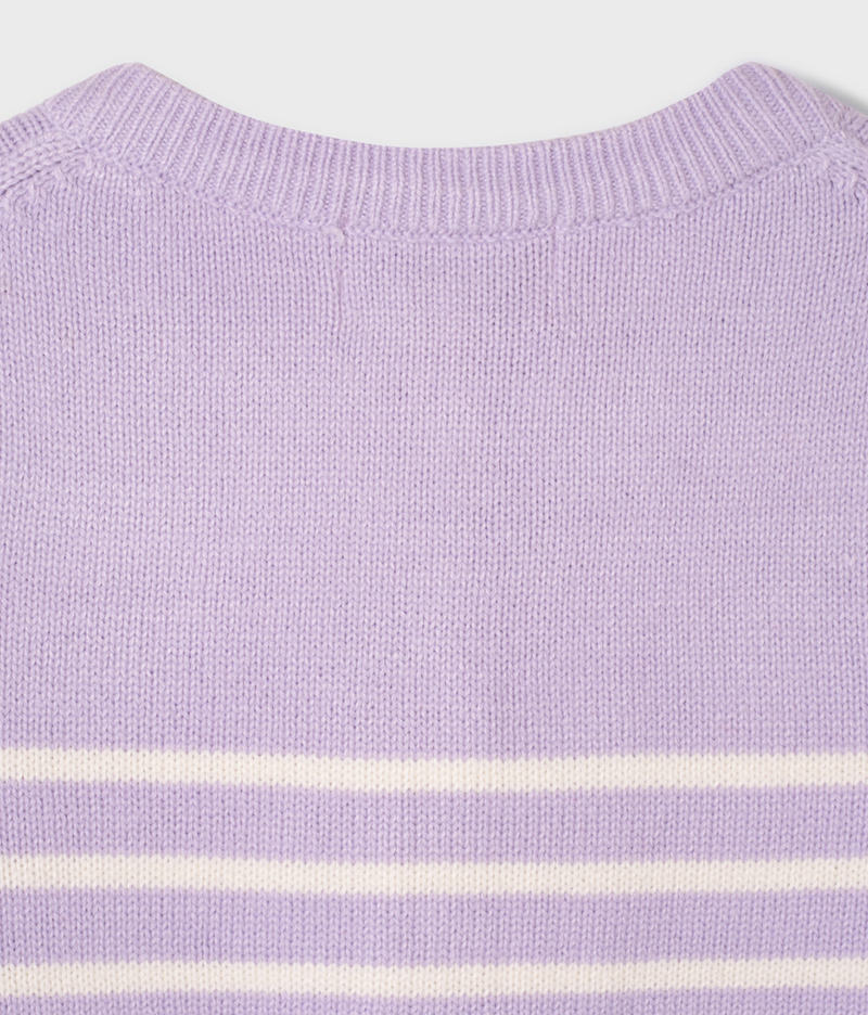 Steve R-neck Cardigan Purple