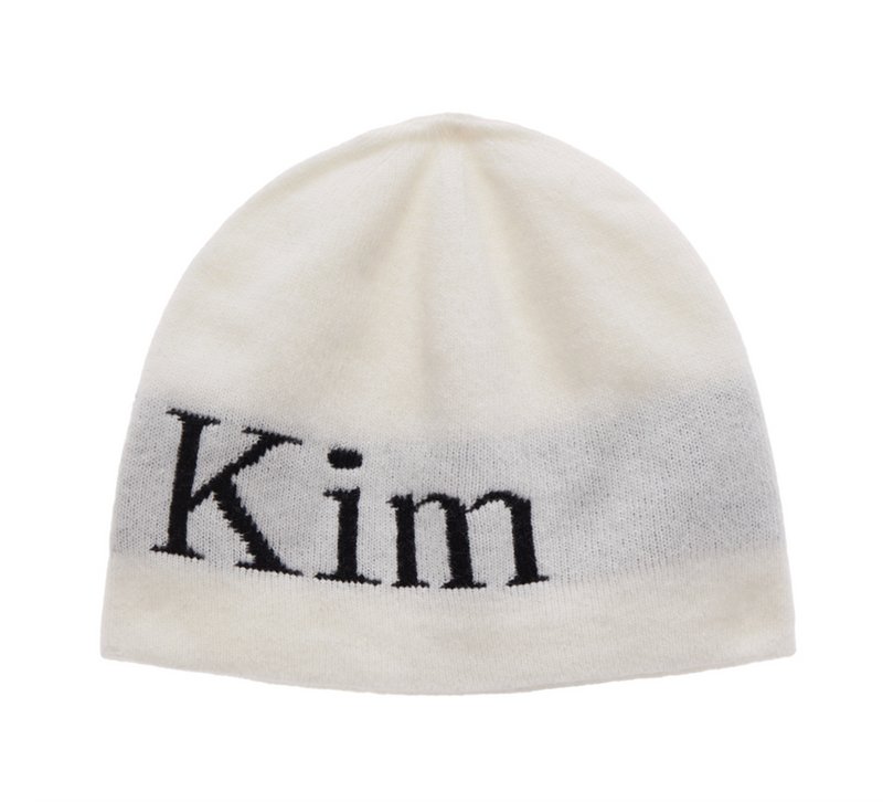 Logo Jacquard Short Beanie in White