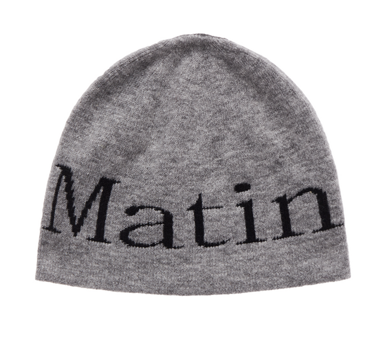 Logo Jacquard Short Beanie in Grey