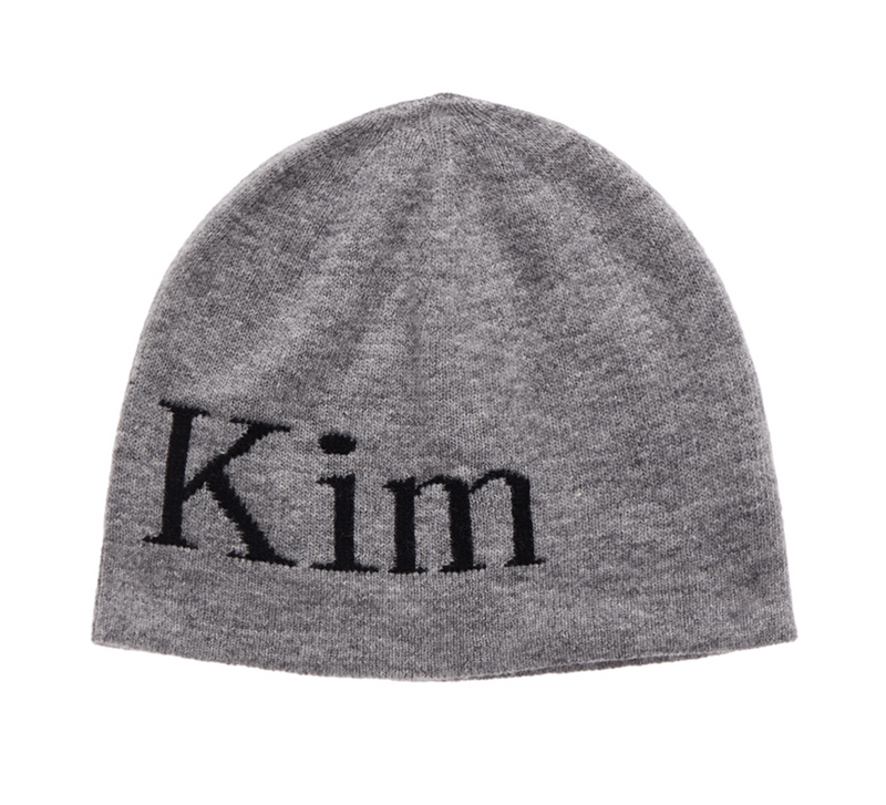 Logo Jacquard Short Beanie in Grey