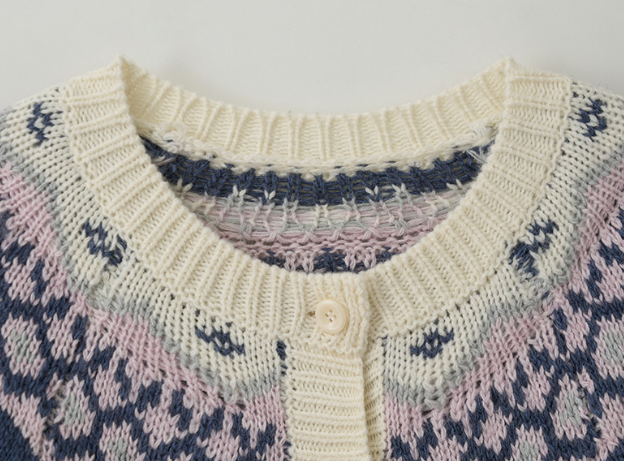 Cowichan Jacquard Knit Cardigan Ivory