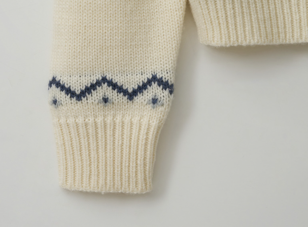 Cowichan Jacquard Knit Cardigan Ivory