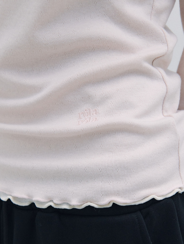 Nubasic Punching T-shirt Pink Beige