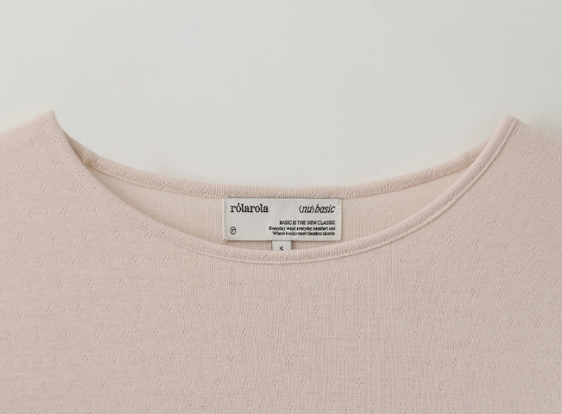 Nubasic Punching T-shirt Pink Beige