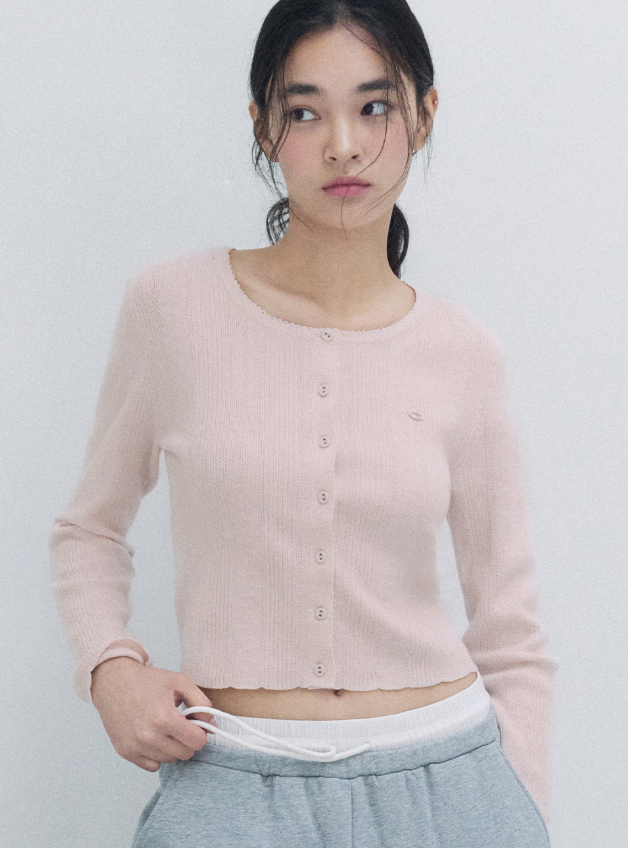 Nubasic Skashi Knit Cardigan Baby Pink