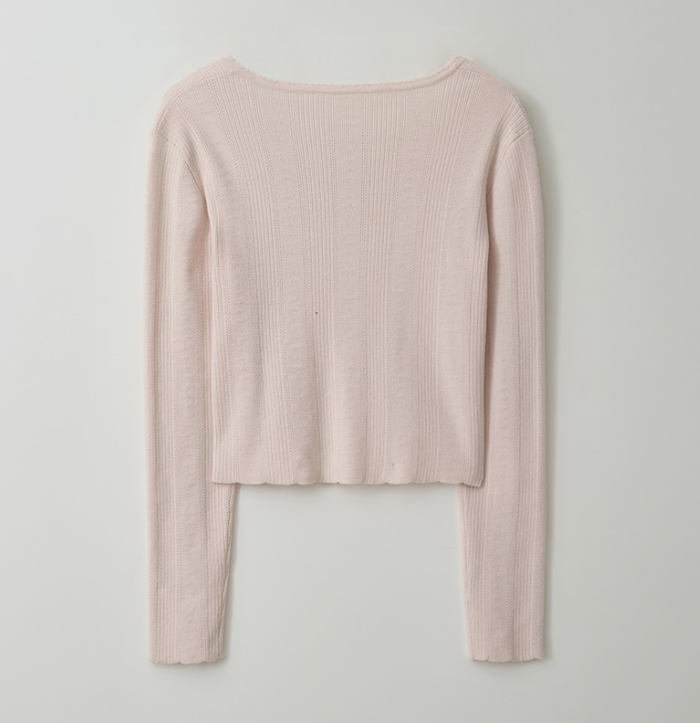 Nubasic Skashi Knit Cardigan Baby Pink