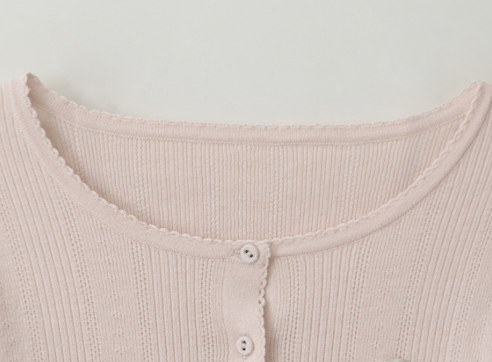 Nubasic Skashi Knit Cardigan Baby Pink