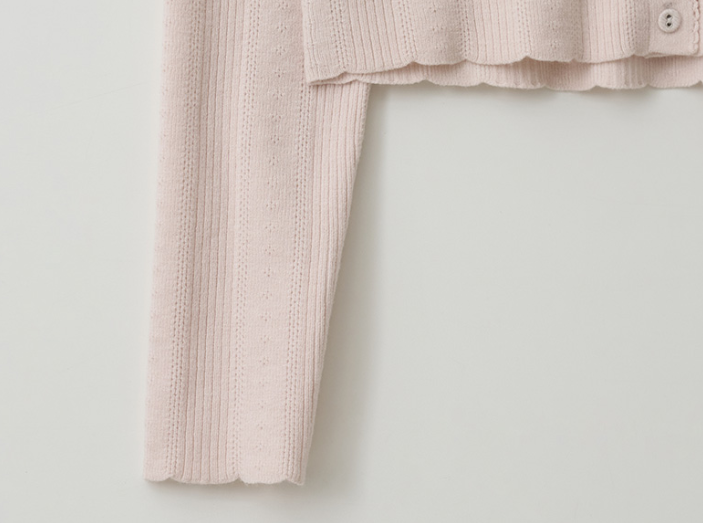 Nubasic Skashi Knit Cardigan Baby Pink