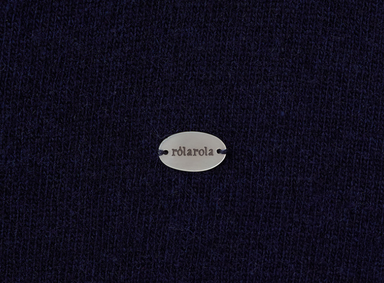 Wool Blended V Neck Cardigan Navy