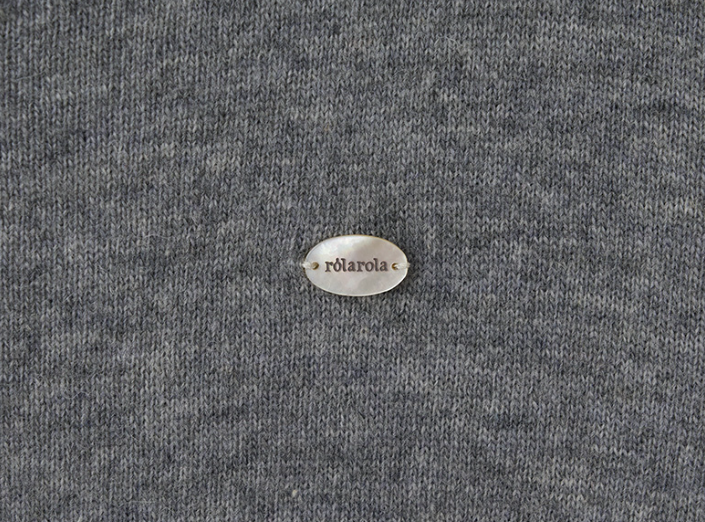 Wool Blended V Neck Cardigan Grey