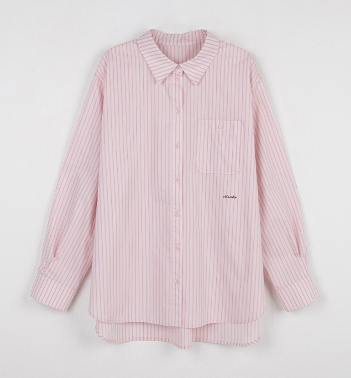 Oversize Stripe Shirt Pink
