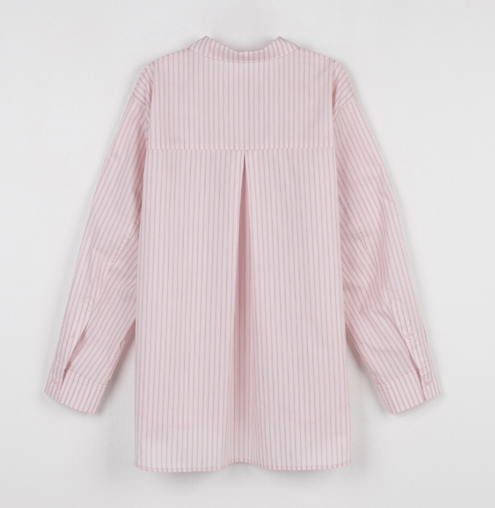 Oversize Stripe Shirt Pink