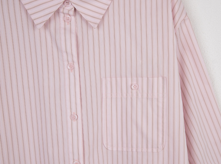 Oversize Stripe Shirt Pink