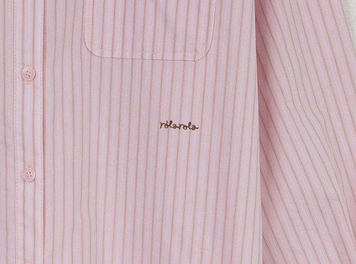 Oversize Stripe Shirt Pink