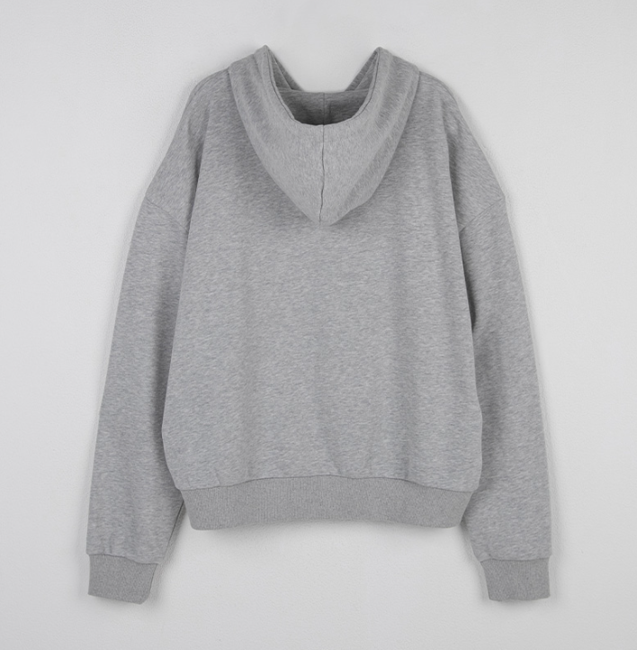 Maison De Rola Embroidery Hood Zip Up Grey