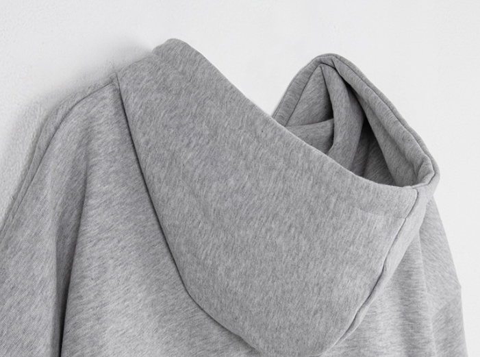 Maison De Rola Embroidery Hood Zip Up Grey