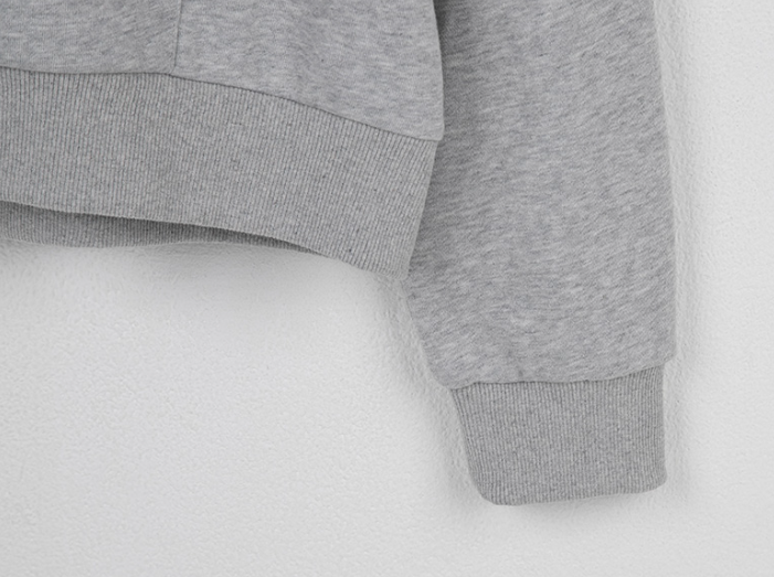 Maison De Rola Embroidery Hood Zip Up Grey