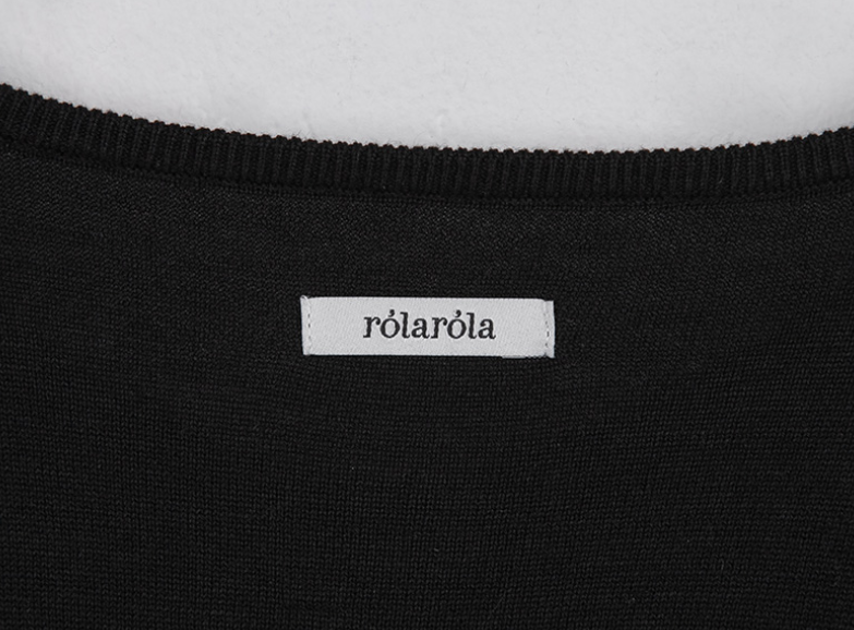 Shirring Button Unbalance Cardigan Black