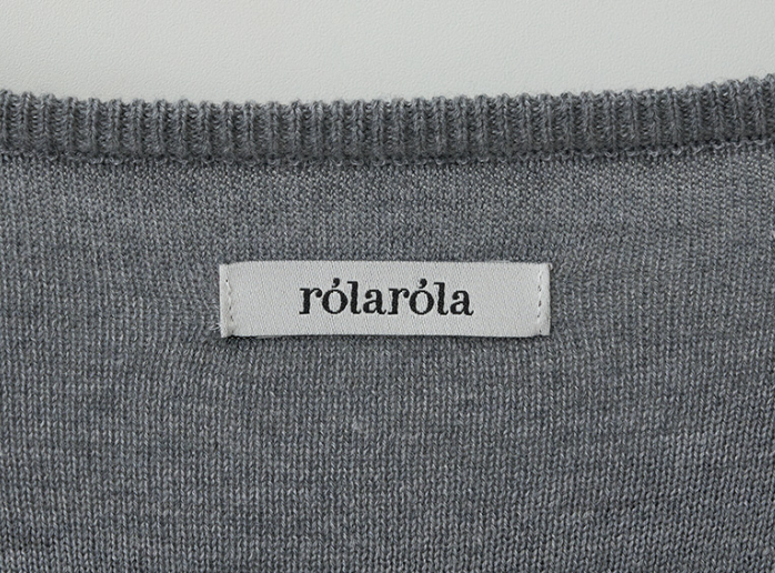 Shirring Button Unbalance Cardigan Grey