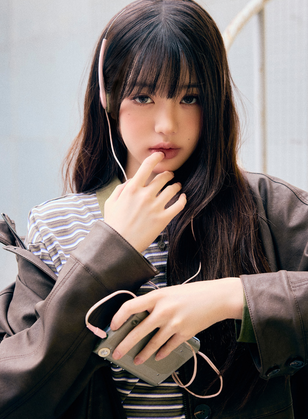 High Neck Leather Jacket Brown