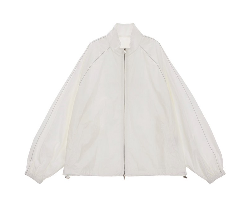 Matin Kim Logo Coating Jumper in Ivory | Matin Kim | Couturist