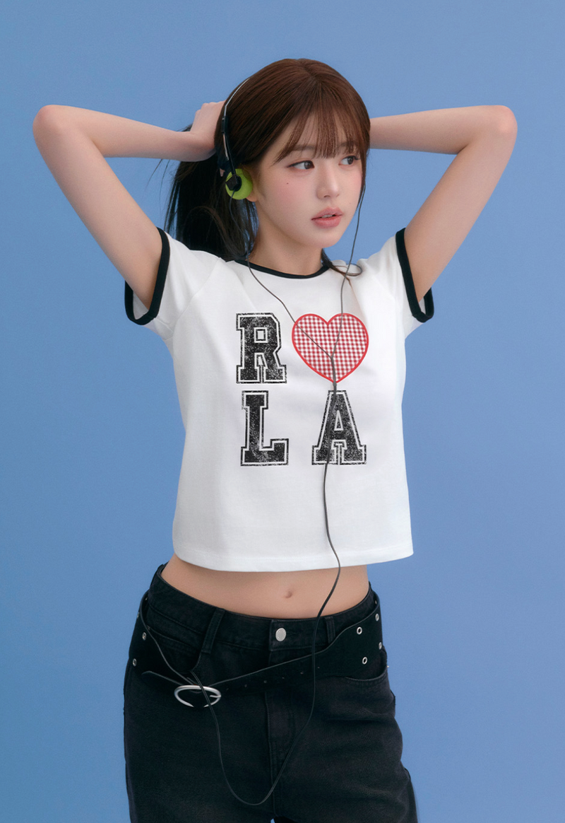 Shirt Rola I Love Rola Patchwork Ringer T-shirt White | Rola Rola | Couturist