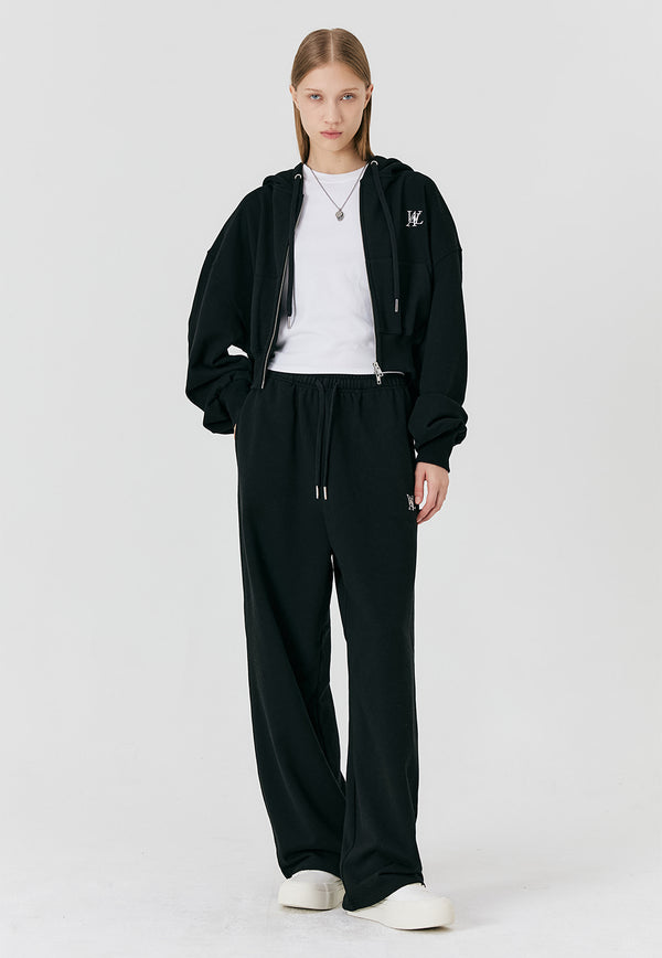 Signature Relax Wide Pants Black