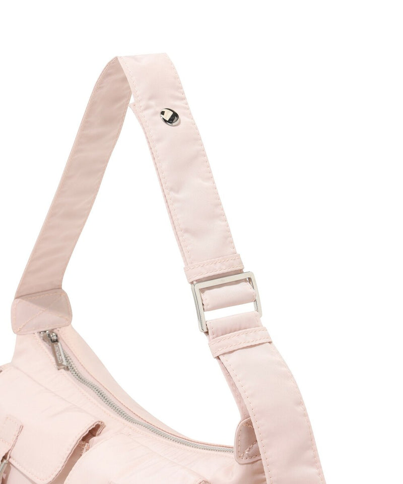 Clover Heart Two Pockets Shoulder Bag Pink