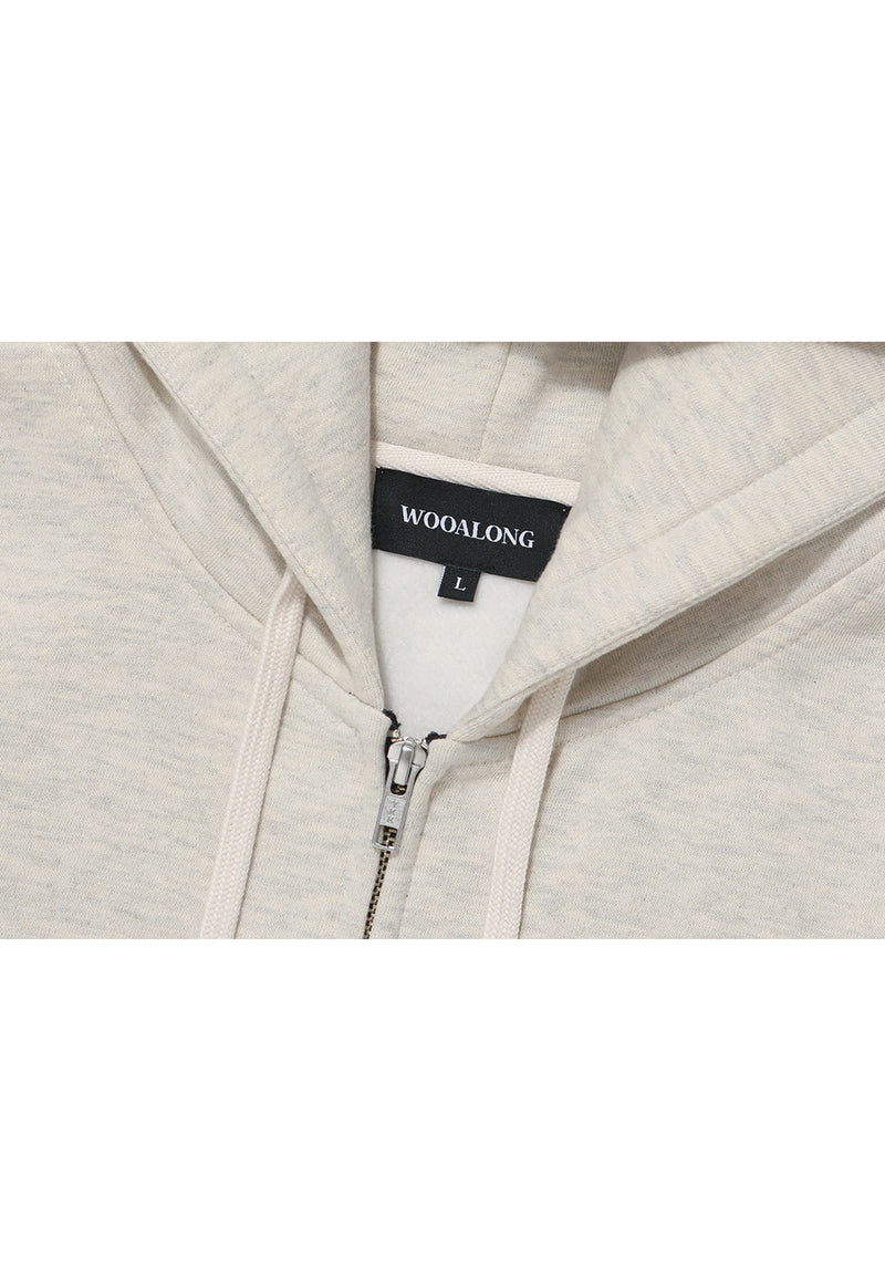 Signature Hood Zip-up Oatmeal