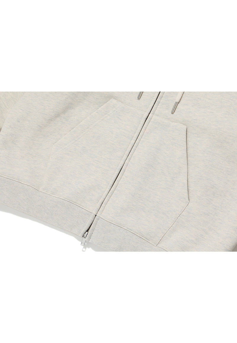 Signature Hood Zip-up Oatmeal