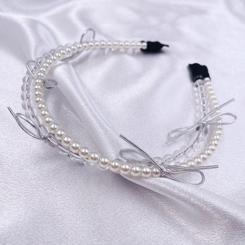 Pearls and Transparent Beads Headband