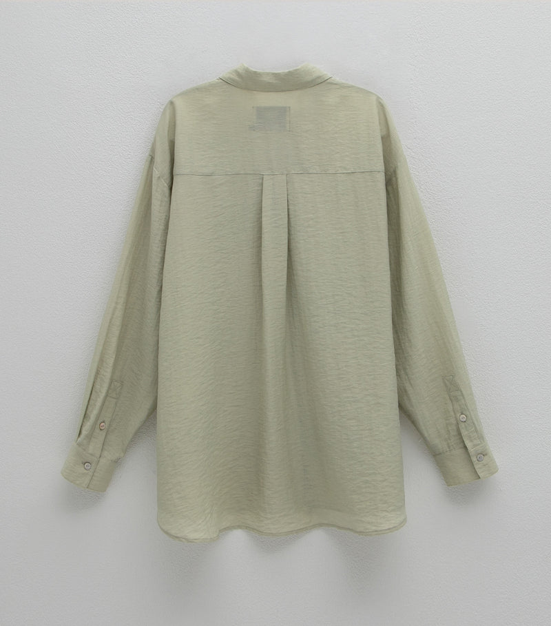 Essential Linen Loose Fit Shirt Light Green