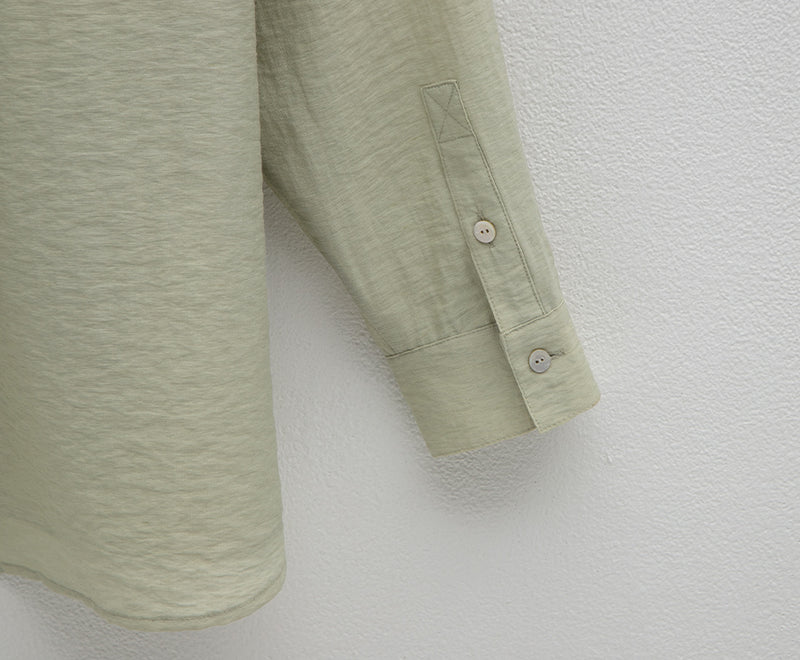 Essential Linen Loose Fit Shirt Light Green