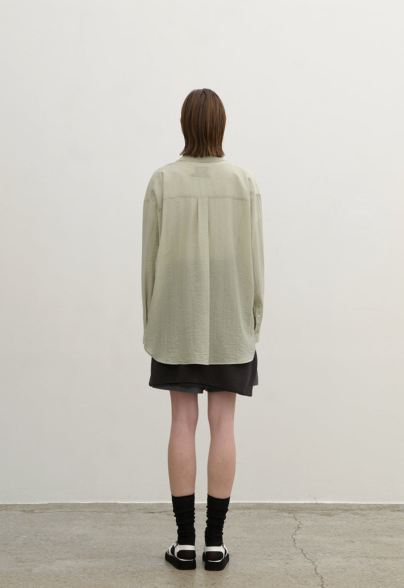 Essential Linen Loose Fit Shirt Light Green