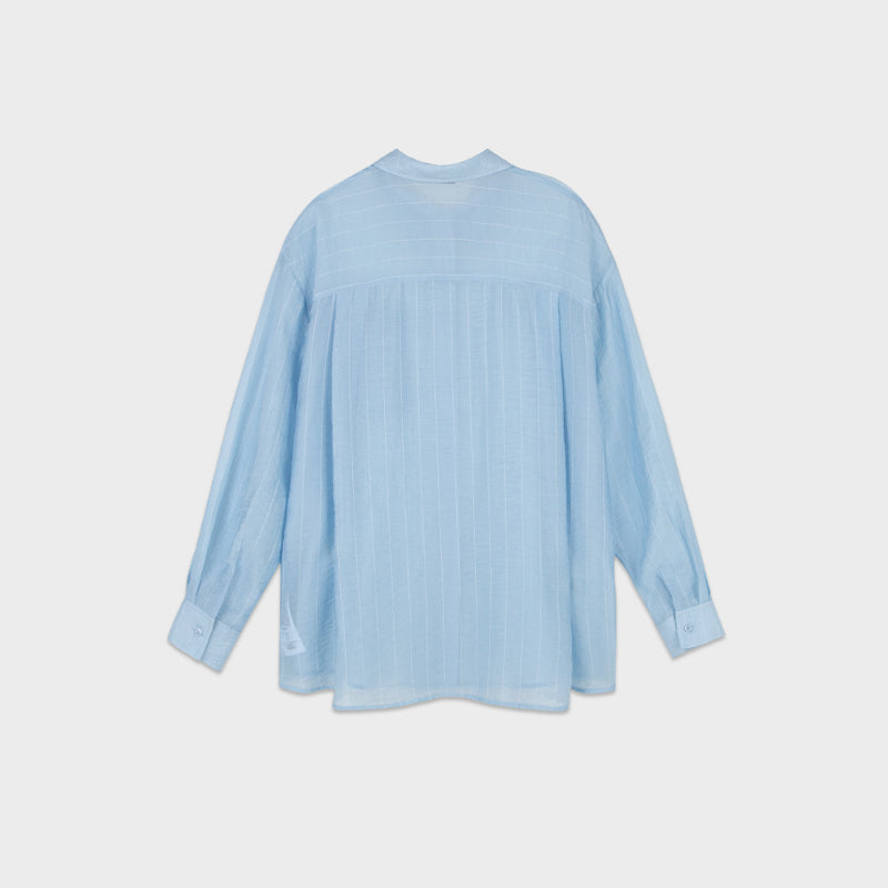 Essential Stripe Loose Fit Shirt Blue