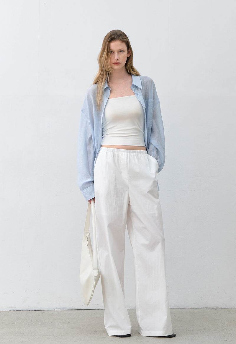 Essential Stripe Loose Fit Shirt Blue