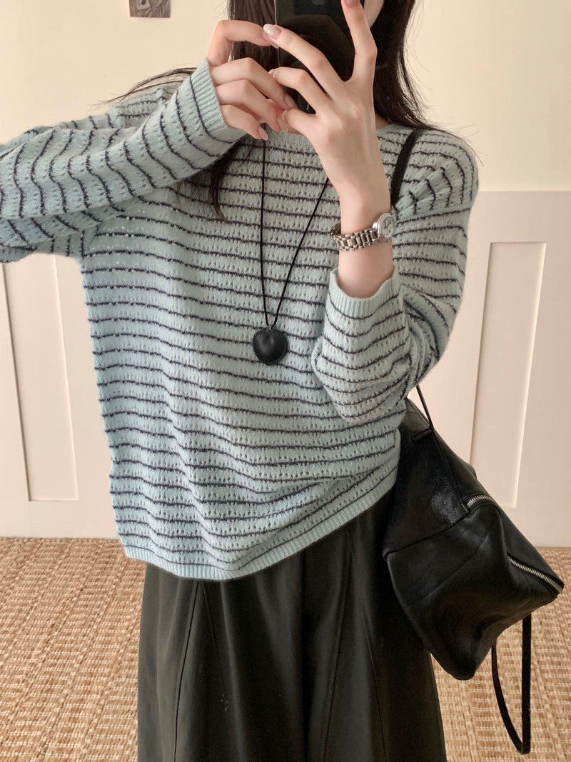 Oversized Stripe Knit Sweater