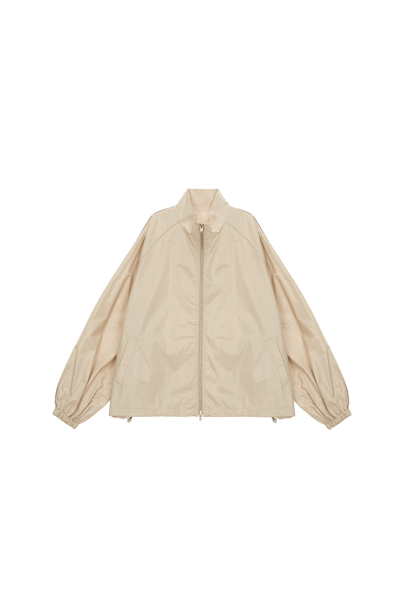 Matin Kim Logo Coating Jumper Beige