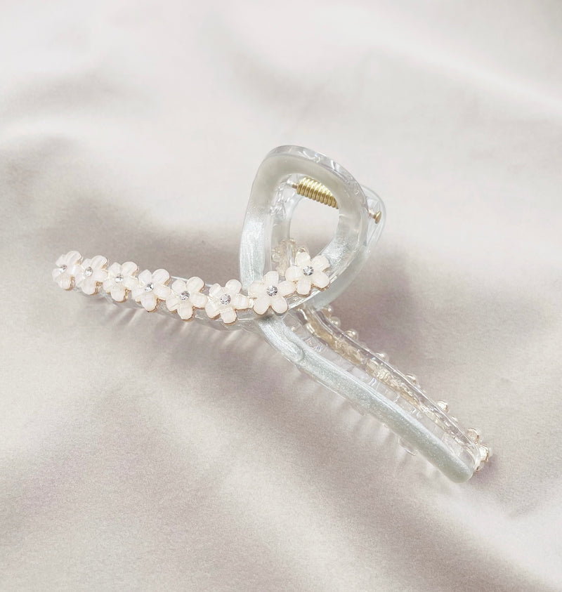 Half Flower Acrylic Hair Clip