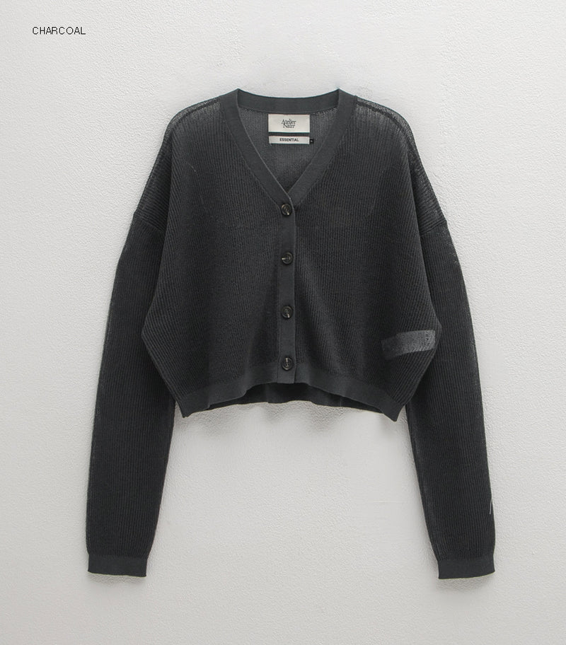 Essential Viento Knit Cardigan Charcoal