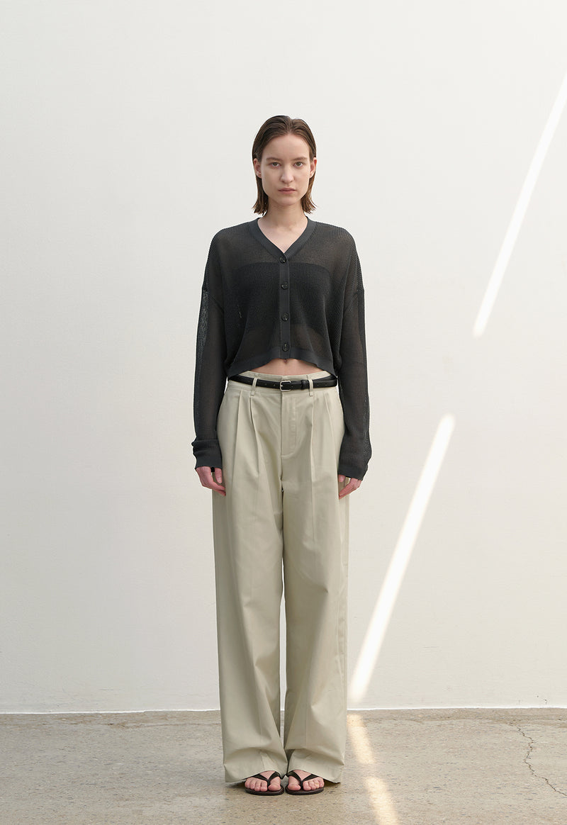 Essential Viento Knit Cardigan Charcoal