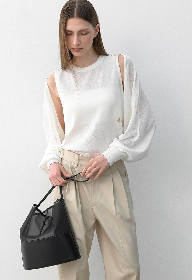 Essential Rudy Knit Top and Bolero Set Ivory
