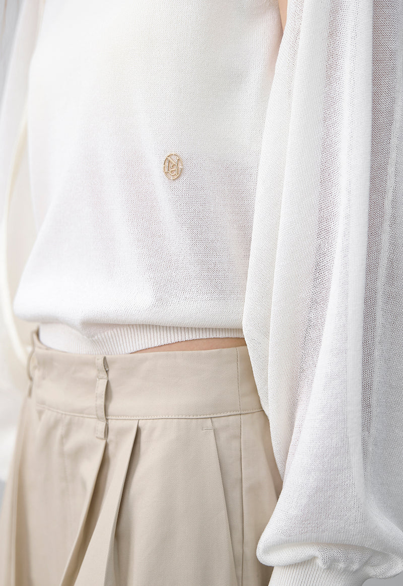 Essential Rudy Knit Top and Bolero Set Ivory