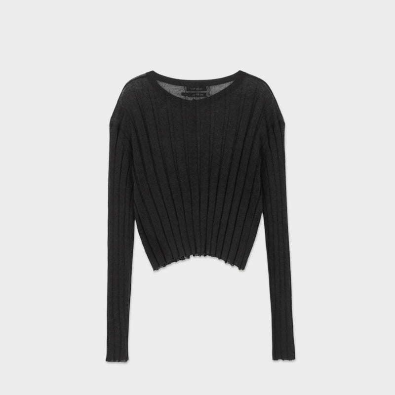 Essential Henne Crop Cardigan Black