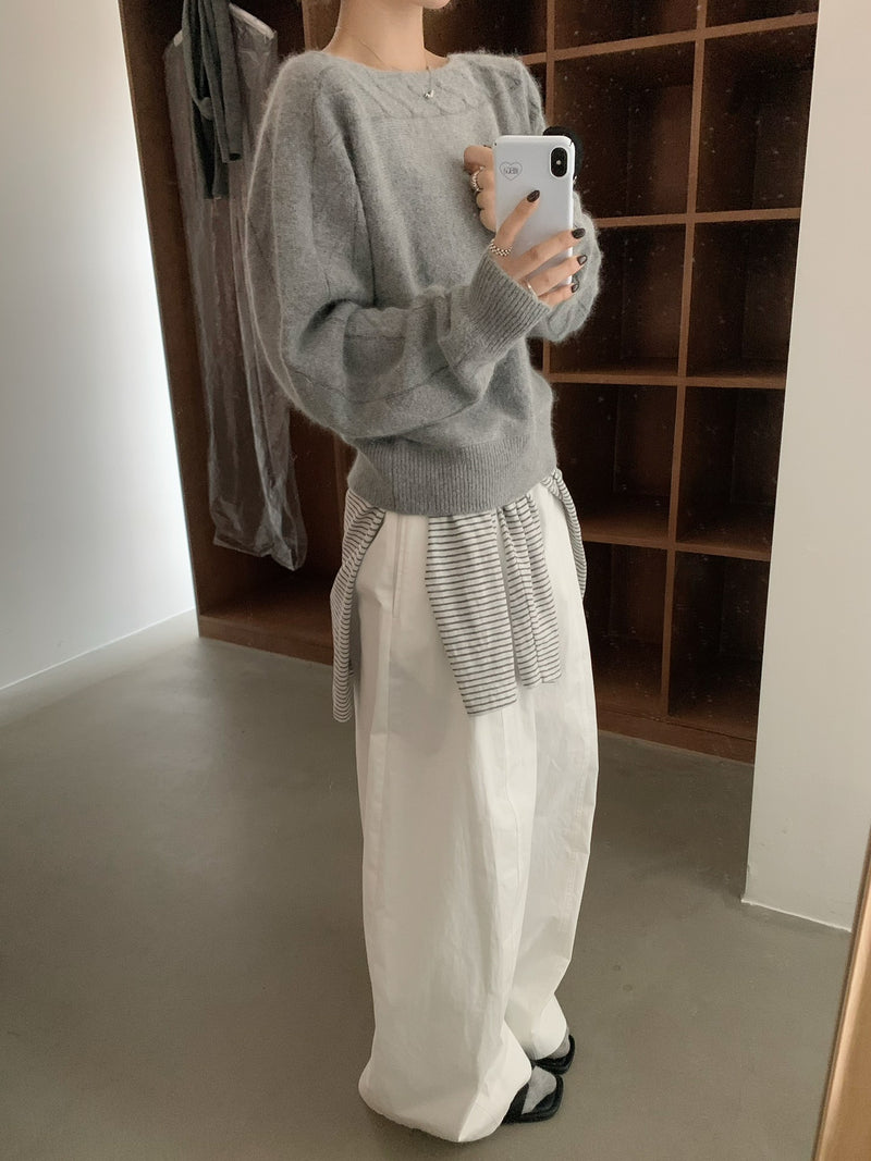 Cable Knit Boat Neck Sweater