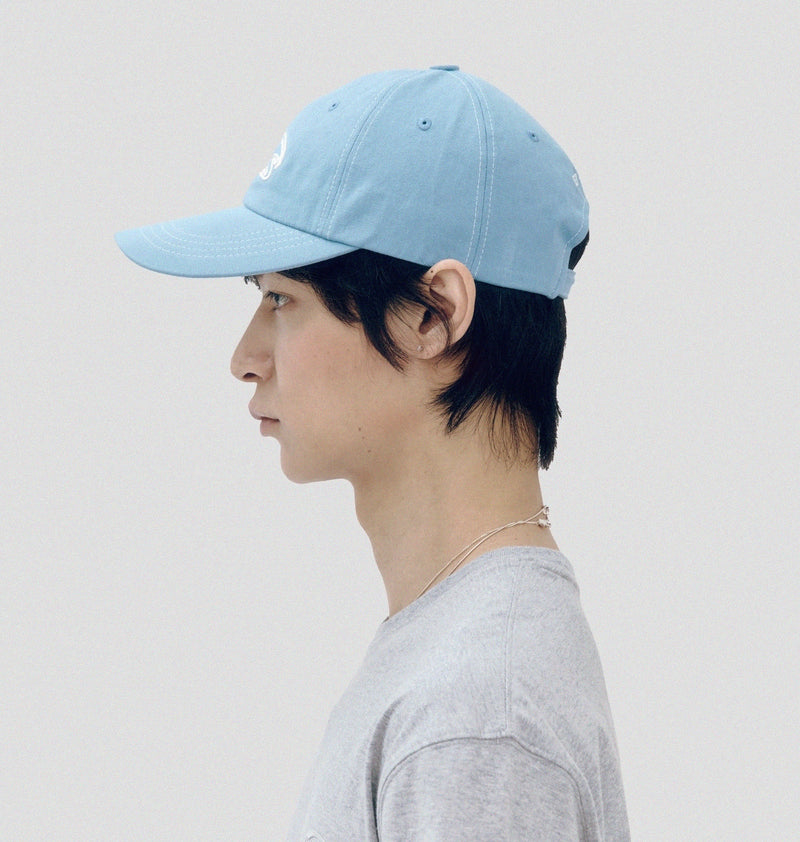 White Stitch Ball Cap Sky Blue